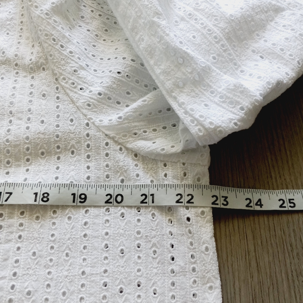 Sezane Marinette Shirt Eyelet Lace Organic Cotton 42 - Picture 13 of 15